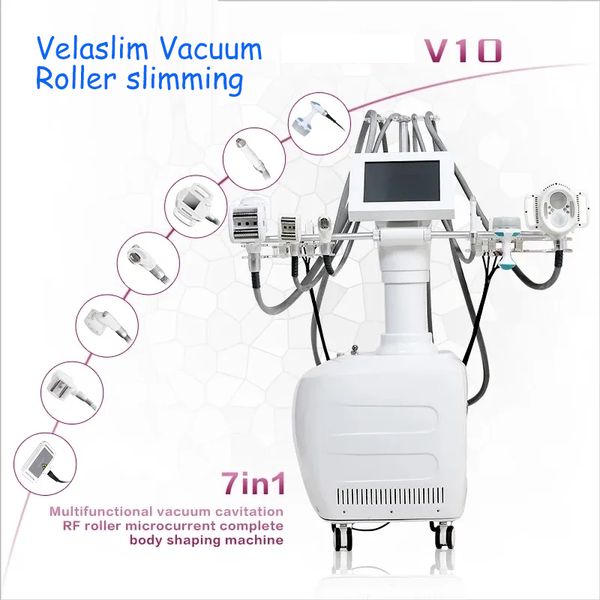 

v10 rf vacuum cavitation fat removal body slimming vela roller lipolaser skin rejuvenation face lifting machine