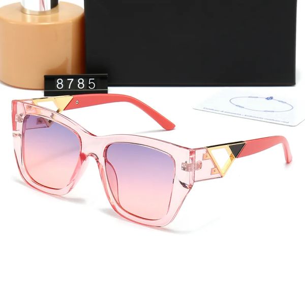 

2023 sunglasses fashion designer sunglasses 8785goggle beach wedding dress sun glasses for man woman 7 color optional good quality fast, White;black