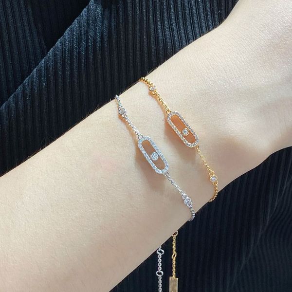

women luxury bracelet chain designers bracelet elegant fashion silver and rose gold chaingirls couple holiday birthday party gifts chains, Black