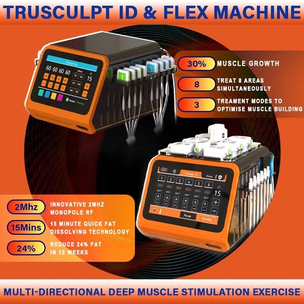 

portable monopolar rf equipment trushape flex 4000hz non-surgical body slimming build muscle burn fat device stimulator skin tightening slim
