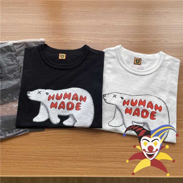 

polar bear human made t-shirt men women 1 1 human made tee oversized t shirt 0227, White;black