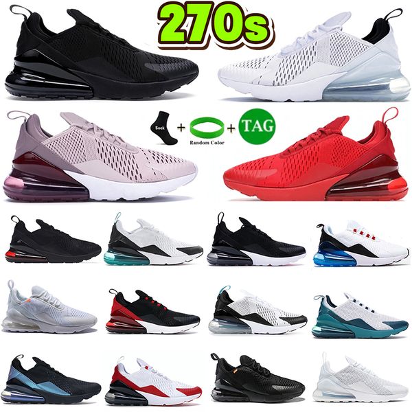 

new 270s running shoes men women 270og trainers cushion sports triple black white pure platinum multi-color designer sneaker be true barely