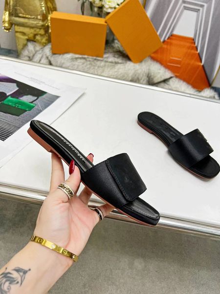 

2023 designer men & women sandals flat slipper fashion flowers animals summer slippers flip flops women beach stylish 35-45, Black