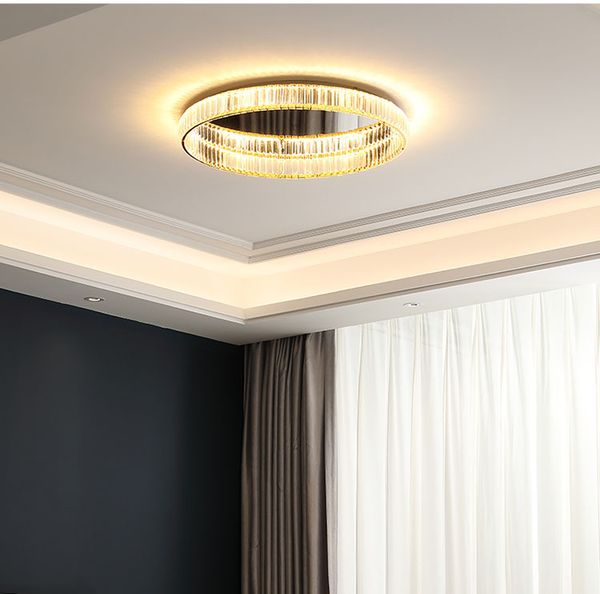 

modern luxury crystal chandelier light interior lamp kitchen island dining room golden ceiling fixture