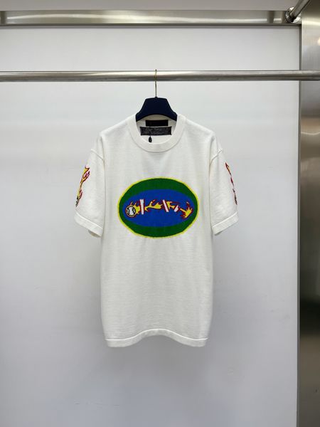 

23ss paris italy kintted men's t shirts casual street fashion pockets warm men women couple outwear l0227, White;black