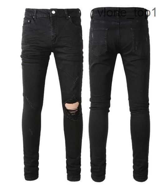 

patchwork pattern torn slim amirly paige denim stars mens design pants letters designer tattered knee jeans ripped for man skinny straight 4, Blue