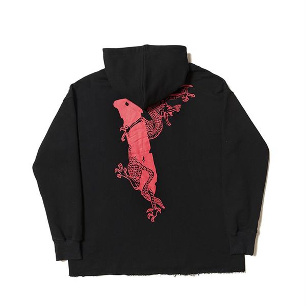 

mens hoodies hip hop dragon designer hoodie men black white men women sweatshirts size s-xl1991