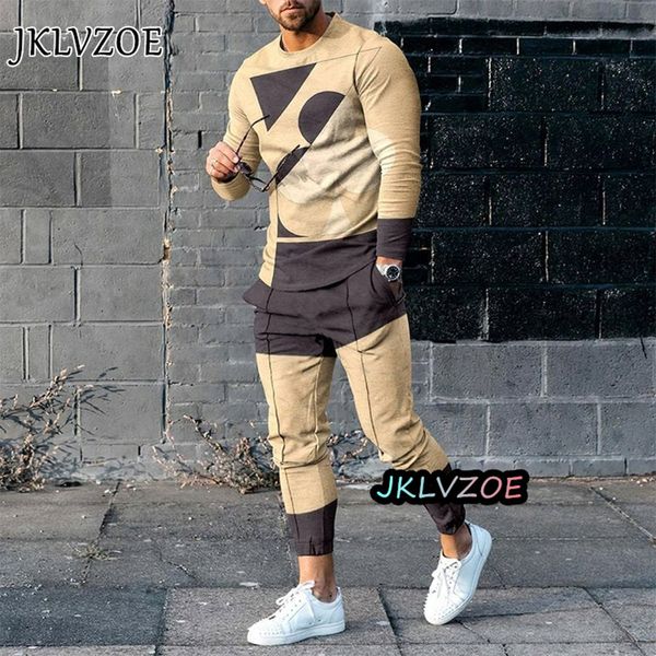 

men's tracksuits autumn long-sleeve t-shirt set jogging casual suit sportswear men outfits 2 piece set sport tracksuits men clothing 23, Gray
