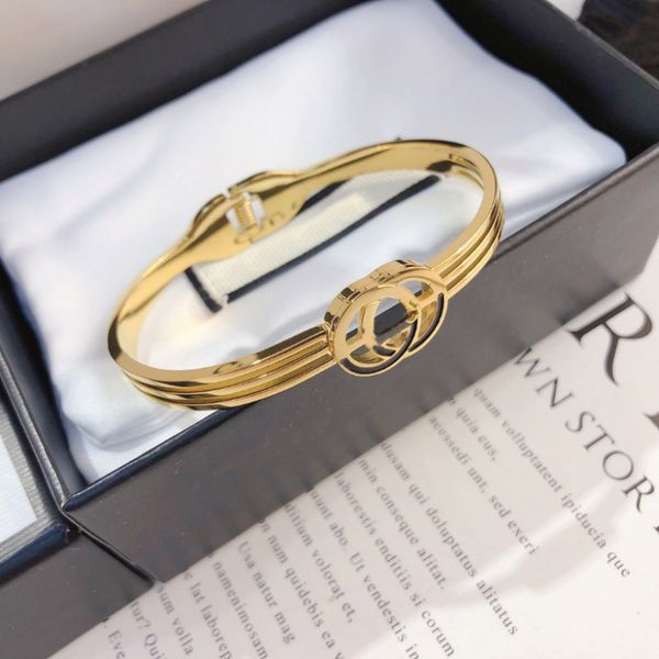 

designer gold bangle ggity bracelets luxury jewelry fashion bracelet women bangle letter plated stainless steel 18k gold wristband part mult, Black