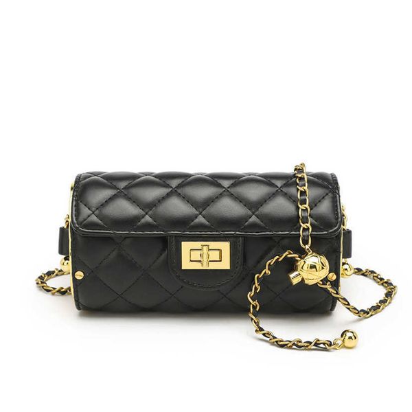 

2023 fashion letters designer bags summer korean single-shoulder cross-body cylinder rhombus chain fashionable women's bag women handba