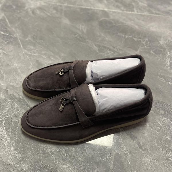 

for special discount shoes designer loropiana charms shoes pure original lp british style small lock buckle, Black