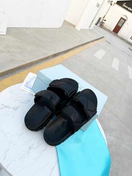 

with box embroidered fabric slides slippers black beige multicolor embroidery mules womens home flip flops casual sandals summer leather fla