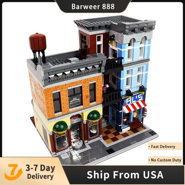 

block creator street view series detective's office model 2350pcs building blocks bricks toys comptible 10246
