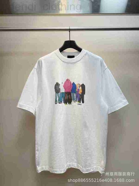 

men's t-shirts designer this 23ss member looks like an old washed short-sleeved t-shirt which can be used casually for high street love, White;black