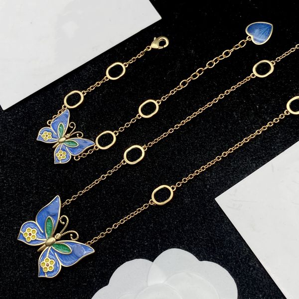 

butterfly designer necklace for woman gift plant animal style long chain necklaces brass fashion jewelry supply, Silver