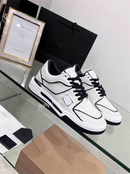 

2023 designer sneakers calfskin casual shoes reflective shoes leather trainers all-match stylist sneaker patchwork leisure shoe size35-45 jc, Black