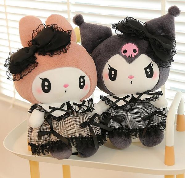 

dark goth style kulomi melody plush toy large size doll sanrio doll action figure