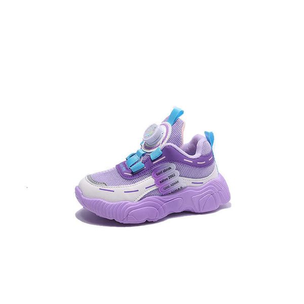 

girls' shoes 2023 1 dirt-resistant chil1en's sports father's shoes big chil1en's rotating button girls' spring and, Black