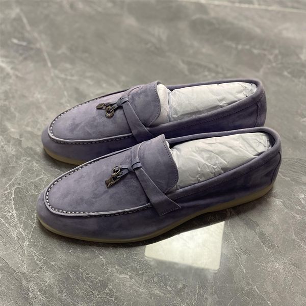 

for special discount shoes designer loropiana charms shoes lorep loafers womens suede leather comfortable single shoes cashmere casual new n, Black