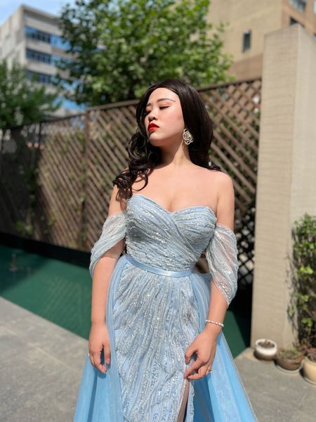 

party dresses slip shoulder fashion ladies bling evening dark gowns for wedding prom formal 230225, White;black