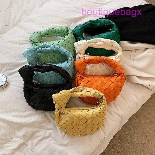 

bottegsa genuine jodie bottegs bags online shop women's bag 2023 new soft leather hand armpit cloud net red ashigo woven ox horn