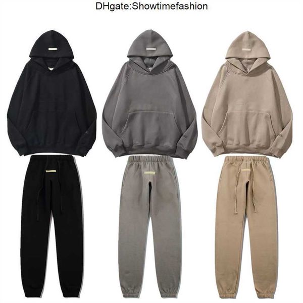 

designer ess mens womens hoodies fleece and terry pullover hooded fashion brand designers loose sweatshirt lovers clothing reflective lmtp, Black
