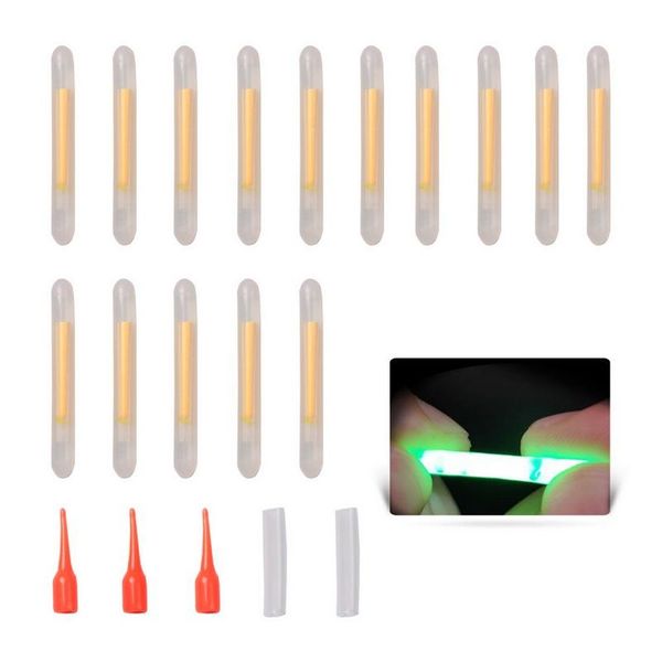 

50packs ss s m l size night fishing luminous fluorescent light stick snap clip on fishing rod tip glow stick bright tool fu011