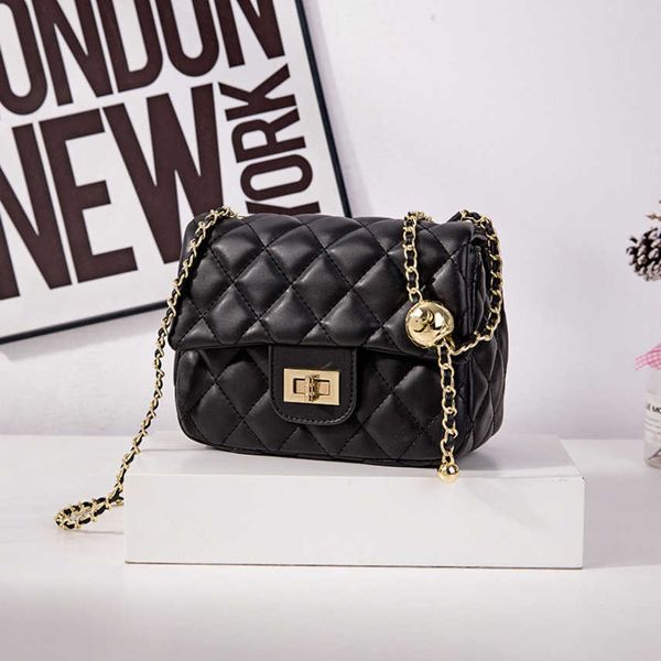 

crossbody bags 2023 new fashion spring summer korean simple easy wear one-shoulder cross-body rhombus small square bag gold chain shoulder h