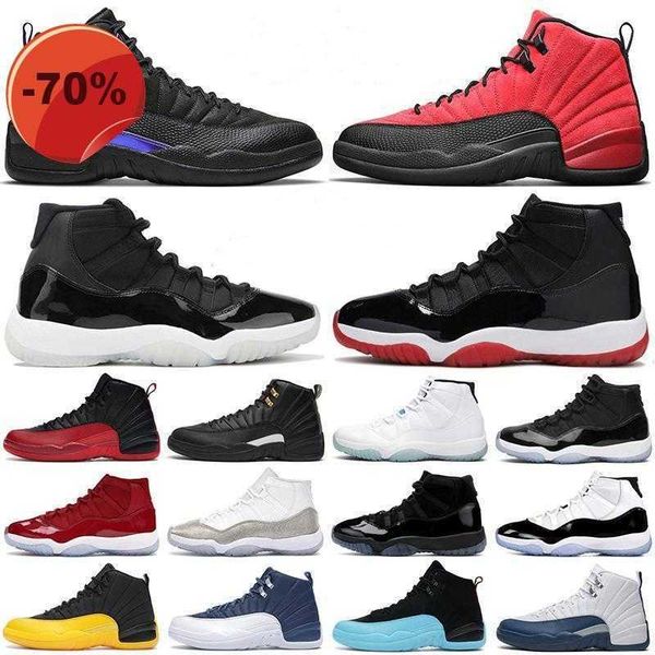

dress shoes new mens basketball shoes jumpman 12s dark concord 12 reverse flu game gold 11s 25th anniversary 11 bred women sports sneakers t, Black