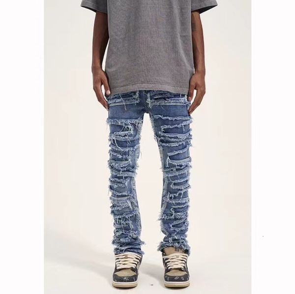 

men's jeans heavy industry sabotage fashion slim straight leg 230225, Blue