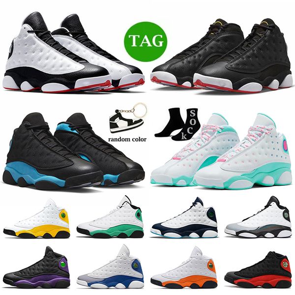

designer 13 jumpman basketball shoes playoffs obsidian lucky green women sports sneakers hyper royal tennis shoe jorda bred french blue cour, White;red