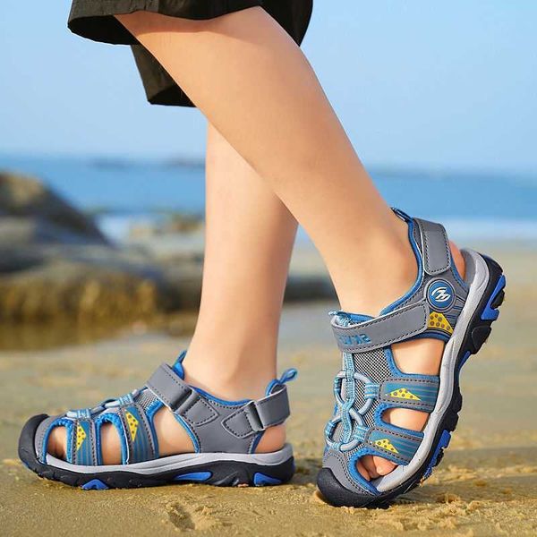 

sandals kids boys sandals camouflage cutouts child for big girls sandalias children's canvas flats shoes pinkgrayblue z0225, Black;red