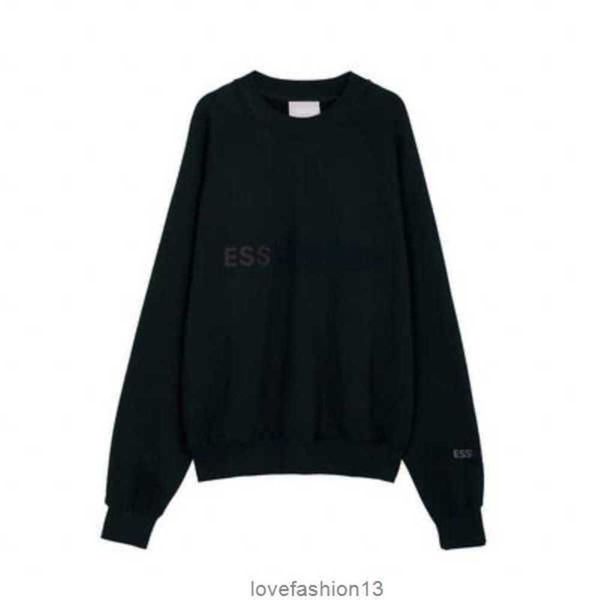 

2023 mens sweater ess designer cotton clothing round neck thicken pullover casual sweatshirt women fashion loose long sleeved t shirt jsia, Black