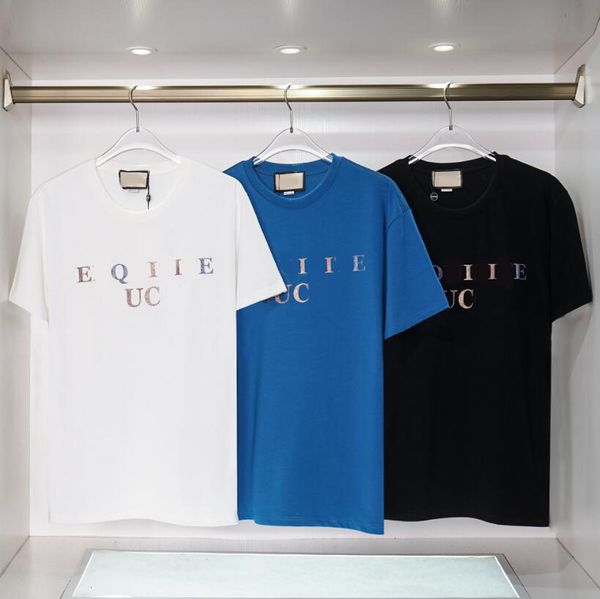 

2023 fashion mens t-shirts designer luxury men's tees summer simplicity pure black 7 color pink letter short sleeves cotton ##8002, White;black