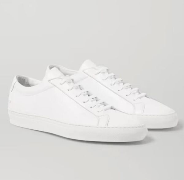 

brand common-shoes pop design men's casual shoes women white sneaker low cut skate flat lace up achilles leather sneakers black leather
