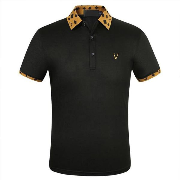 

designer stripe polo shirt t shirts snake polos bee floral embroidery mens high street fashion horse polo t-shirt263m, White;black