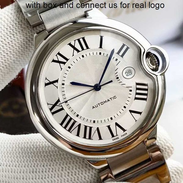 

women watches cartiars women fashion watch ballon de blue balloon men's fine steel automatic mechanical leisure business life waterproo, Slivery;golden