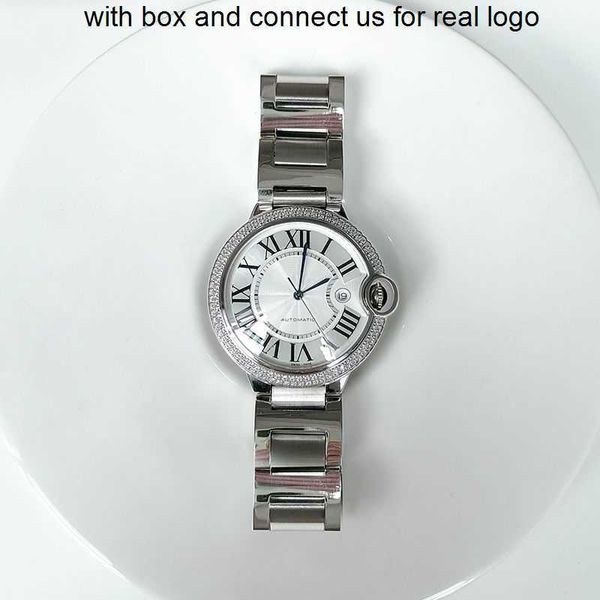 

women watches diamond cartiars women with fashion watch ballon inlay de net-red full-automatic mechanical for lovers hollow-out waterproof q, Slivery;golden
