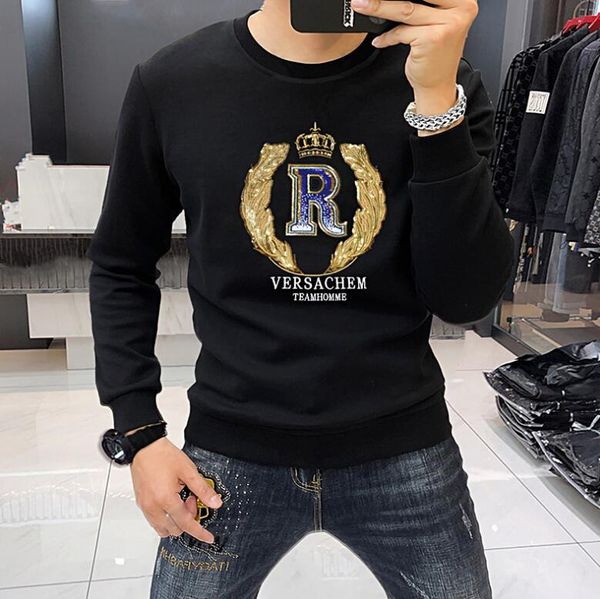 

n5213 spring man sweatshirt r letter mens hoodie jumper designer hoodies streetwear pullover men's clothing, Black