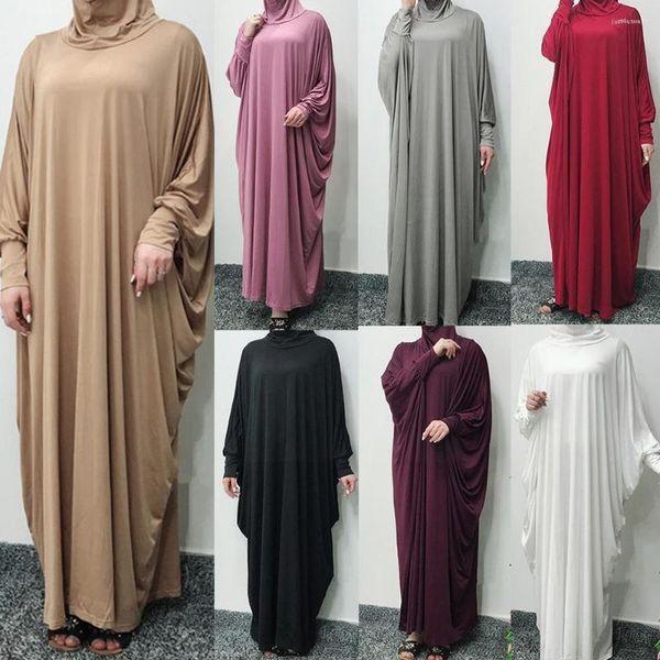 

ramadan muslim ethnic clothing one piece prayer hijab dress garment abaya cover dubai jilbab women niqab hooded full robe modest jilbab isl, Red
