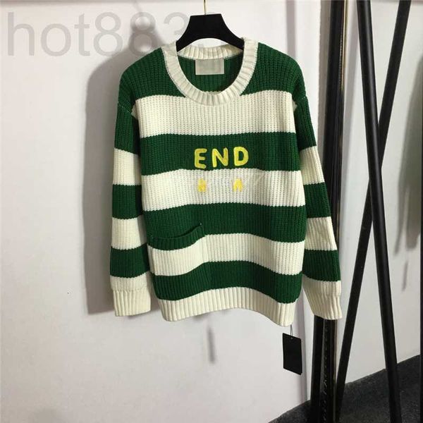 

women's sweaters designer knits with letters embroidery girls milan runway loose crop shirt high end long sleeve nn47, White;black
