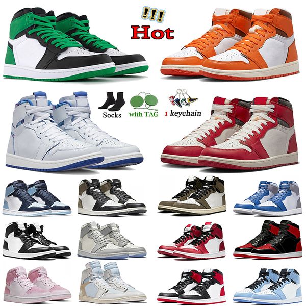 

retro 2023 jumpman 1 basketball shoes 1s high og lucky green lost and found starfish true blue travis j1 black phantom unc bred scotts