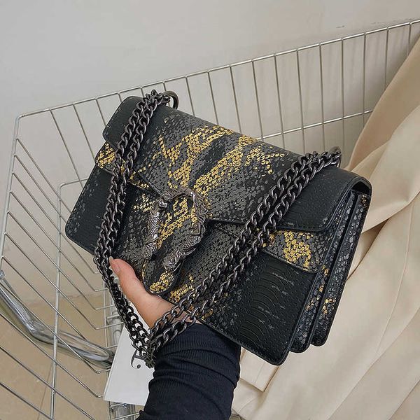 

55% off designer bags bag women's simple snakeskin single shoulder messenger chain bag 2023 new luxury handbags
