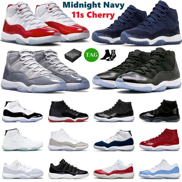 

jumpman 11 11s basketball shoes men women cherry midnight navy cool grey 25th anniversary 72-10 low bred pure violet mens trainers sport sne