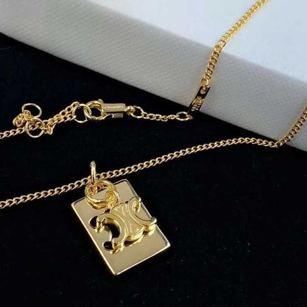 

designer celie necklace 925 silver same pendant square necklace women's simple ar6b