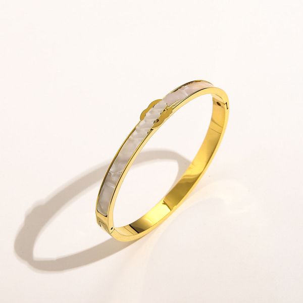

designer branded bracelets women bangle luxury designer letter bracelet fashion crystal 18k gold plated stainless steel jewelry gift, Golden;silver