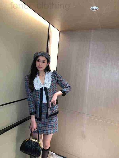 

casual dresses designer shenzhen nanyou high-end early autumn commuting fashion tweed bow v-neck long-sleeved a-line skirt suit 0z4o, Black;gray