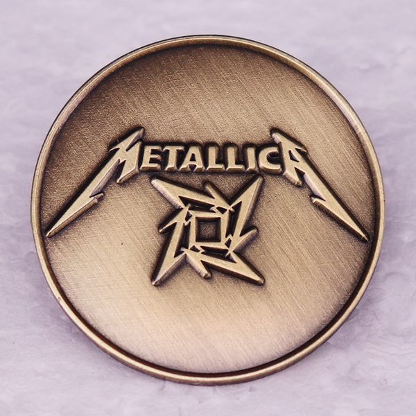 

metallic music band brooch cute anime movies games hard enamel pins collect metal cartoon brooch backpack hat bag collar lapel badges, Blue