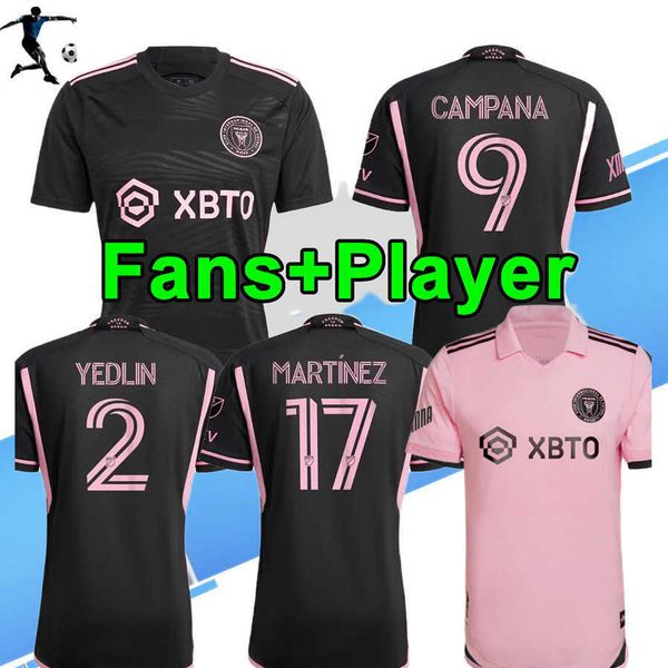 

23 24 fans player inter miami beckham soccer jerseys 2023 2024 matuidi higuain football shirts trapp pellegrini pizarro jersey carranza, Black;yellow