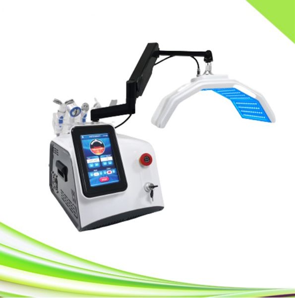 

spa hydro facial machine led light therapy mask portable 7 colors red laser pdt pdynamic light therapy whitening infrared oxygen jet peel le